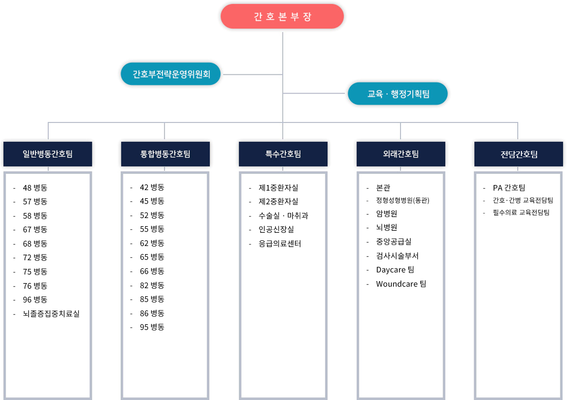 세명기독병원 간호부 조직도